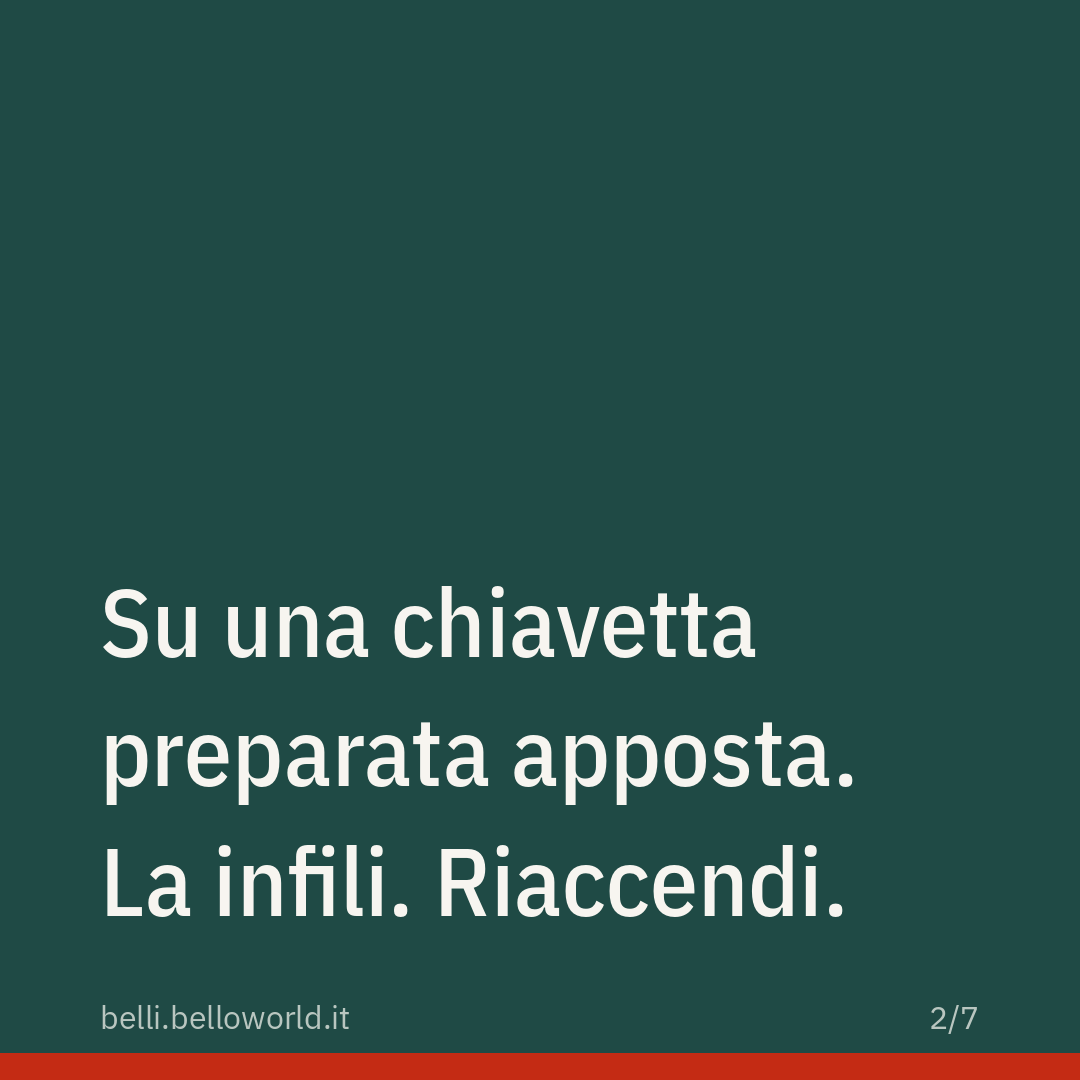 Su una chiavetta preparata apposta. La infili. Riaccendi.